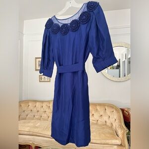 🌸HP🌸 Yoana Baraschi 100% Silk Dress in Navy Blue Size XS
